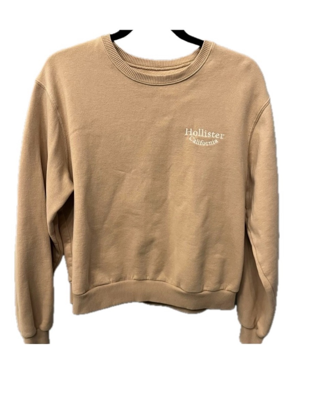 Hollister Women’s Beige Crewneck Pullover Sweatshirt size small